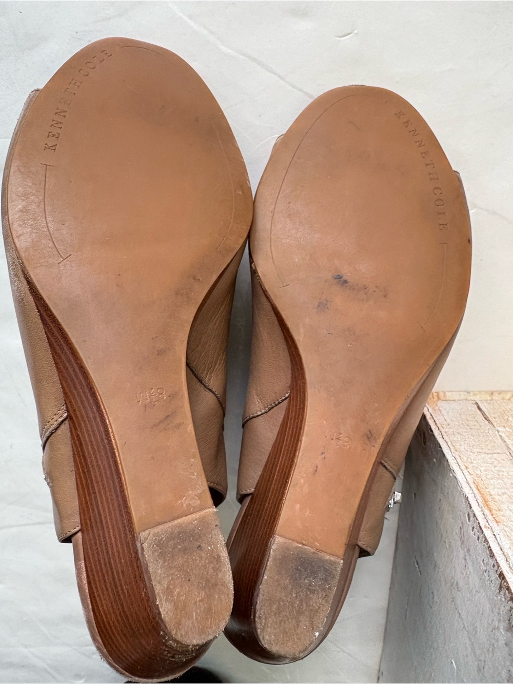 Kenneth Cole Brown Leather Peep-Toe Ankle Boots - Picture 11 of 12